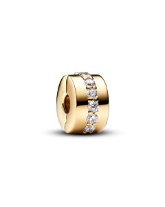 Pandora Moments Clear Sparkling Clip lukkopala kullattu 761972C01