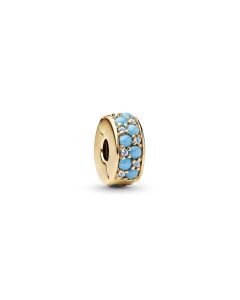 Pandora Aqua Blue kullattu lukkopala 763902C01
