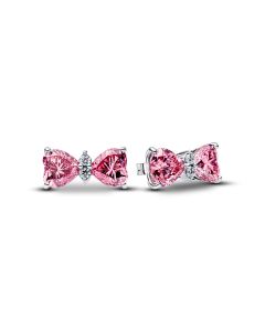 Pandora Sparkling Pink Bow korvakorut 294265C01