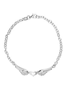 Lumoava Rakkain hopeinen rannekoru