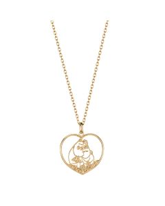 Lumoava Muumi Rakkaus sydänriipus keltakullattu MO661620000