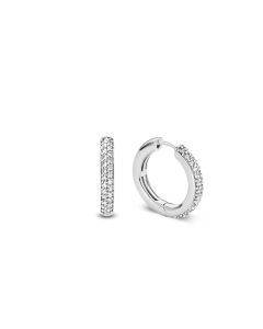 Ti Sento hopeiset korvakorut renkaat zirkoneilla