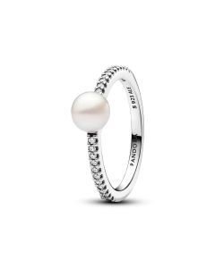 Pandora Treated Freshwater Cultured Pearl & Pavé sormus 193158C01-52