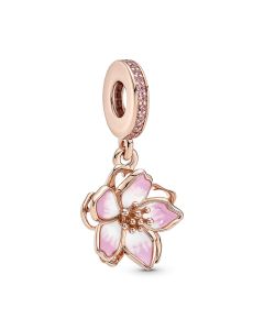 Pandora Cherry Blossom Dangle Charm hela punakullattu 780667C01