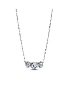 Pandora Halo Heart Trilogy Collier kaulakoru 45cm 394412C01