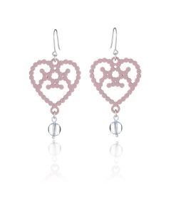 Lumoava Helmi puukorvakorut Roosa LV5254100020