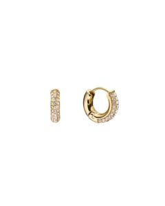Mockberg Pavé Everyday Small Gold Hoops korvarenkaat Ø14mm MB0191