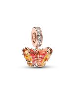 Pandora Pink & Yellow Murano Glass Butterfly Dangle hela 782698C01