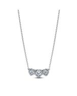 Pandora Halo Heart Trilogy Collier kaulakoru 45cm 394412C01