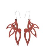 Lumoava Pihla puukorvakorut Iltarusko