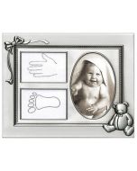 Kehys kolmelle kuvalle nalle ja rusetti