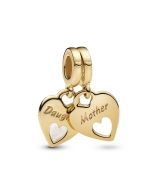 Pandora Mother & Daughter Hearts Dangle helat kullattu 769187C01