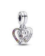 Pandora Puzzle Piece Hearts Splittable Friendship Dangle hela 792239C01
