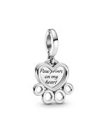Pandora Hearts & Paw Print Dangle hela 799360C00