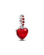 Pandora Red Murano Glass Heart Double Dangle hela 794429C01