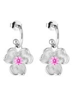 Lumoava Anna korvarengas pinkillä kivellä L54263815000